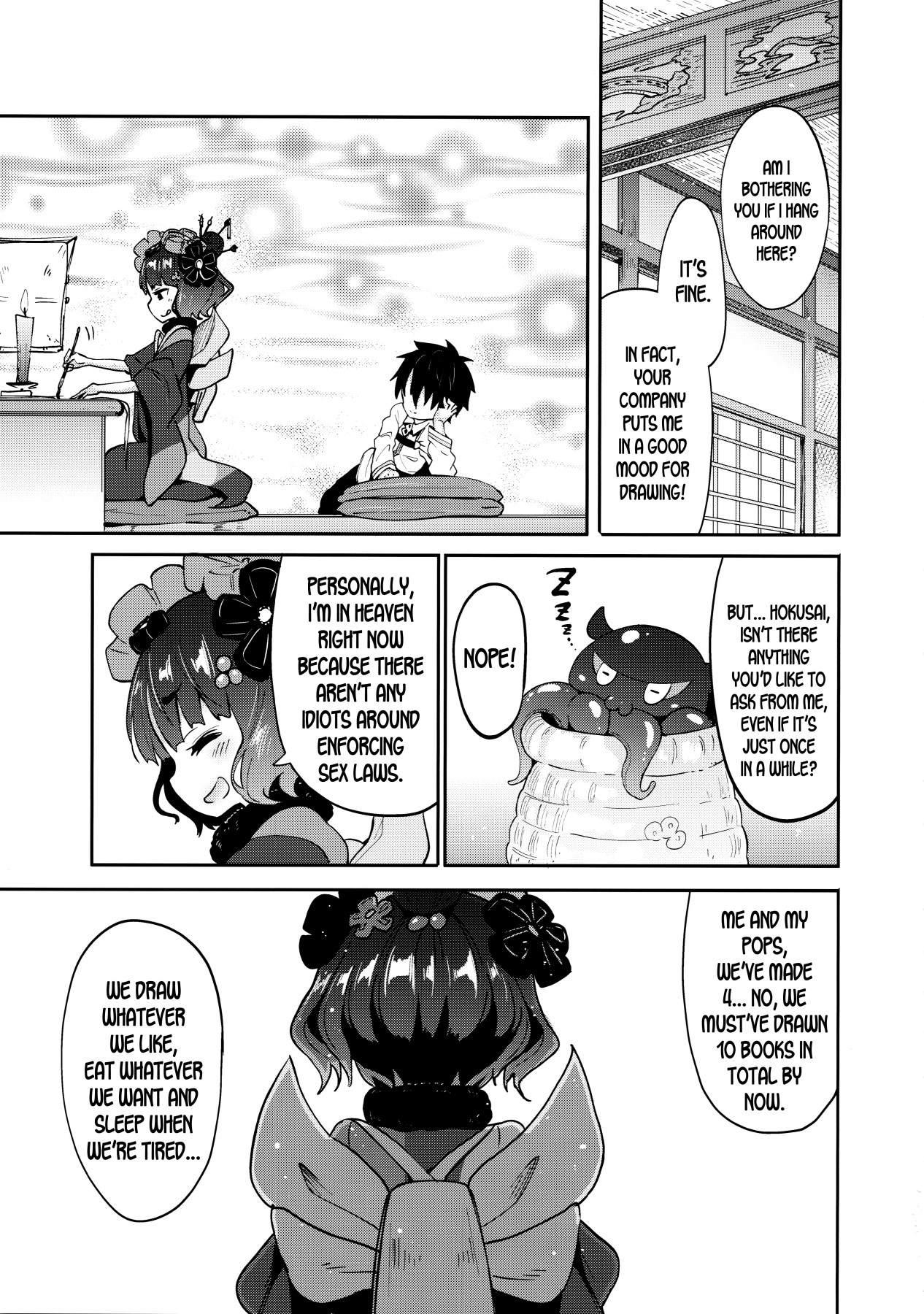 Hentai Manga Comic-Shota Master-dono And Hokusai-chan-Read-4